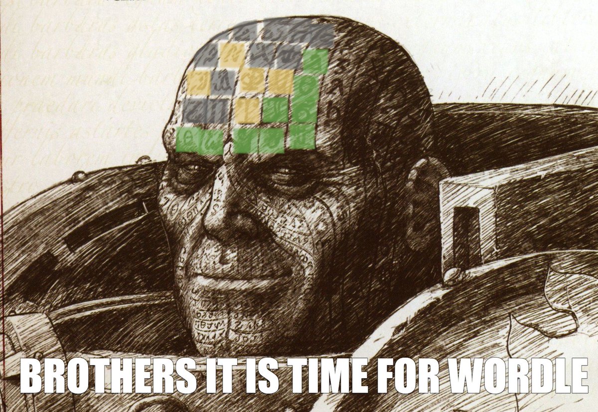 Worm's tweet image. the WORDLE bearers, heh