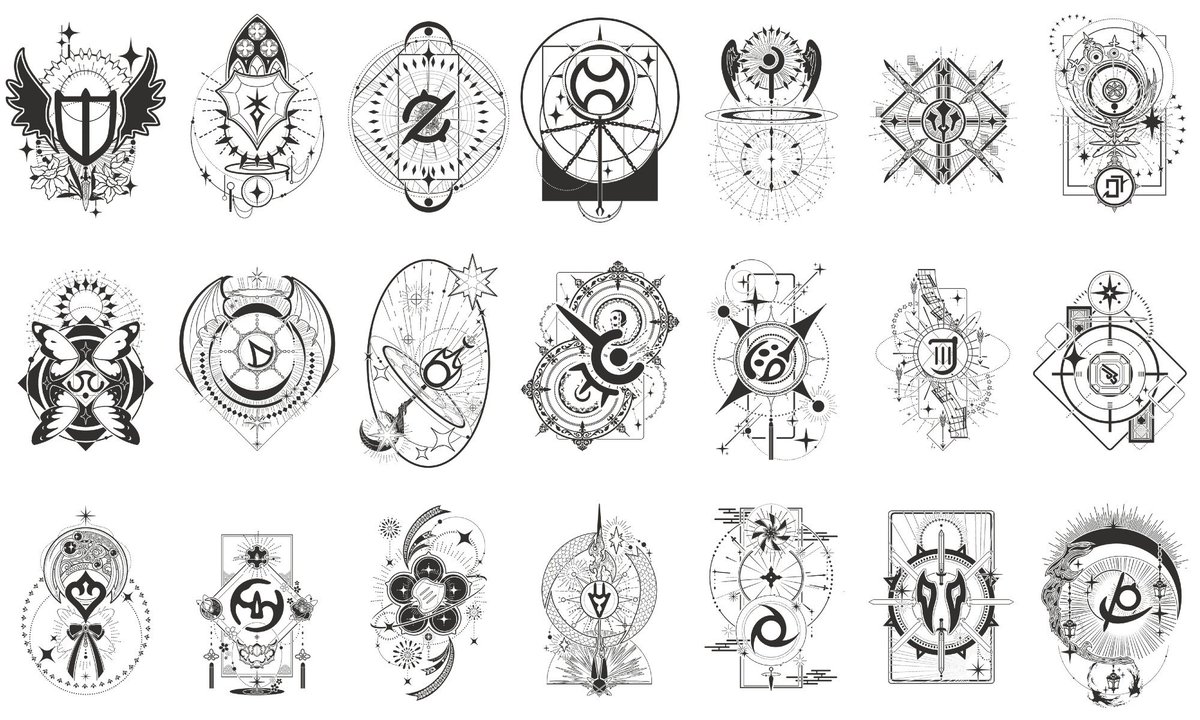 ladylawga's tweet image. Wahoo! Finished converting these into 3" big temporary tattoos~ &amp;gt;:D Which was ORIGINALLY what I drew them for but then I just got super distracted along the way hahaha. I think these would be really fun to wear to match w friends at Fanfest!!