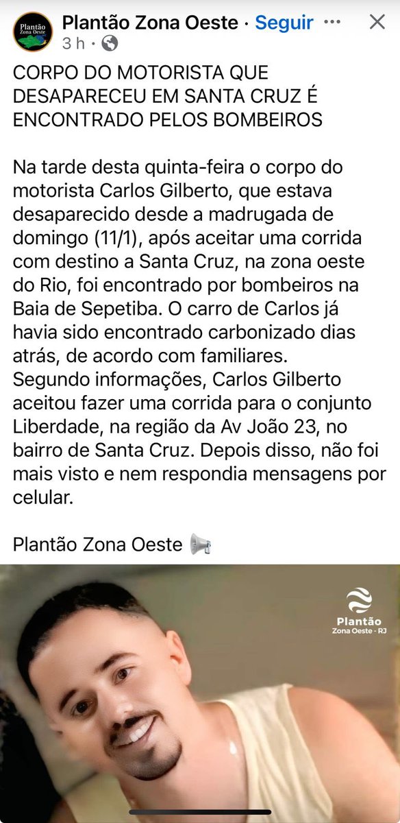Isaiasbewitch's tweet photo. @claudiocastroRJ O que senhor pretende fazer a respeito? um trabalhador teve sua vida ceifada pelo crime em Santa Cruz e ele não é o primeiro https://t.co/k9s8JJQ3ya