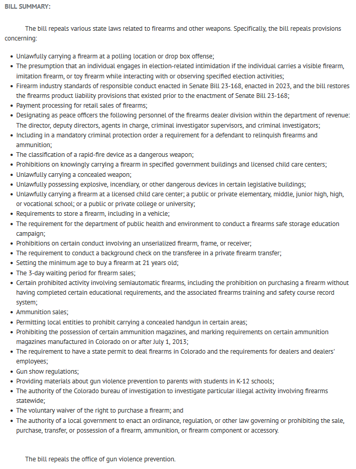 FreeStateColor1's tweet photo. Look at the list of horrible anti-gun laws that this bill would repeal: https://t.co/rQaFCqhljN