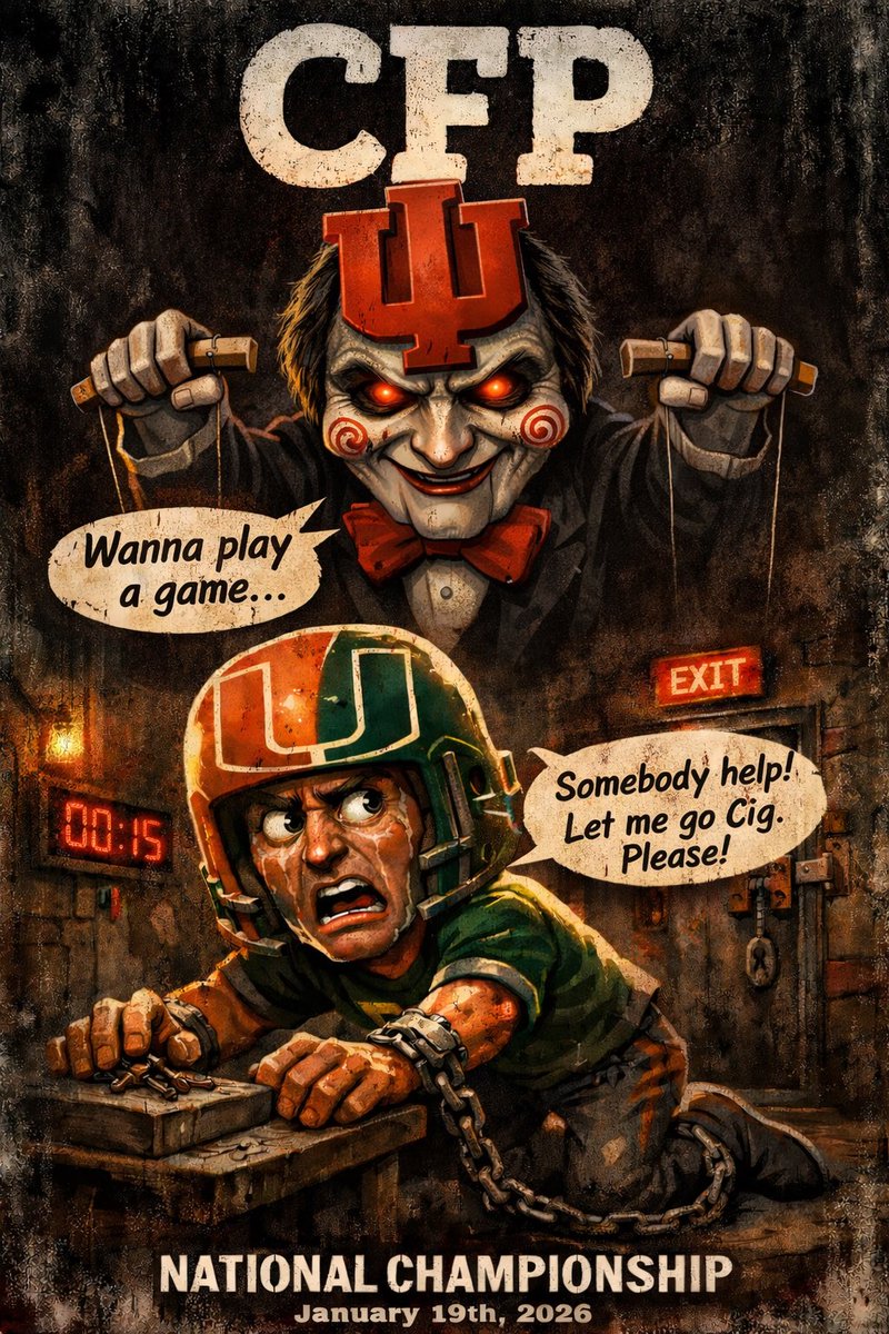 CollegeMarching's tweet photo. Who’s ready for the big game on Monday? What’s your score prediction? Miami about to run into that Cignetti buzzSAW. https://t.co/rp7P6D5KTm