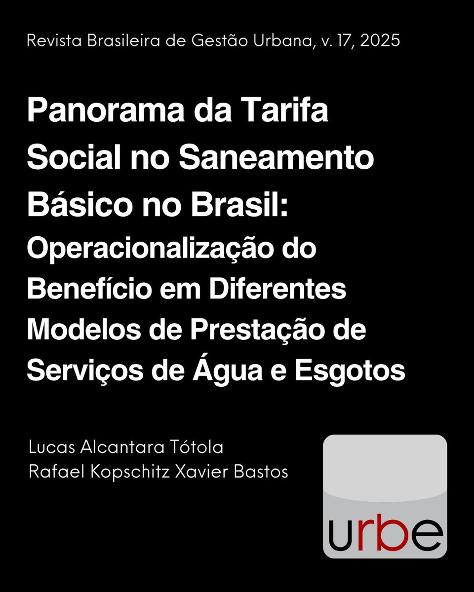 Revista Brasileira de Gestão Urbana tweet media