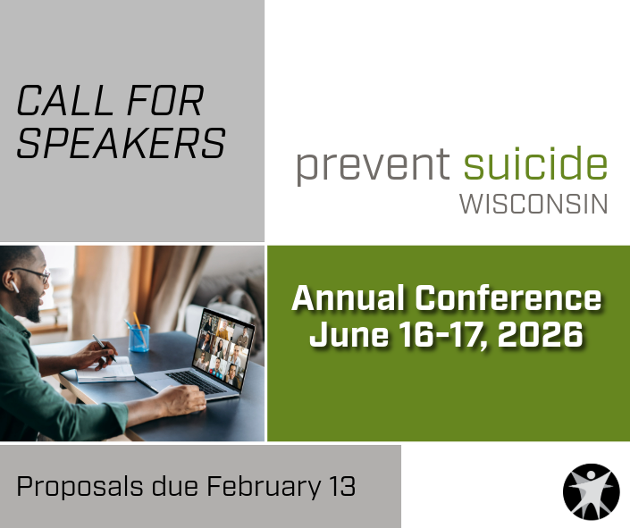 DHSWI's tweet image. Organizers of the 16th Annual Prevent Suicide Wisconsin Conference are setting the agenda – and you can help. Submit your workshop proposal by February 13: surveymonkey.com/r/F3STKYH
#SuicidePrevention #conferences #workshops #speakers