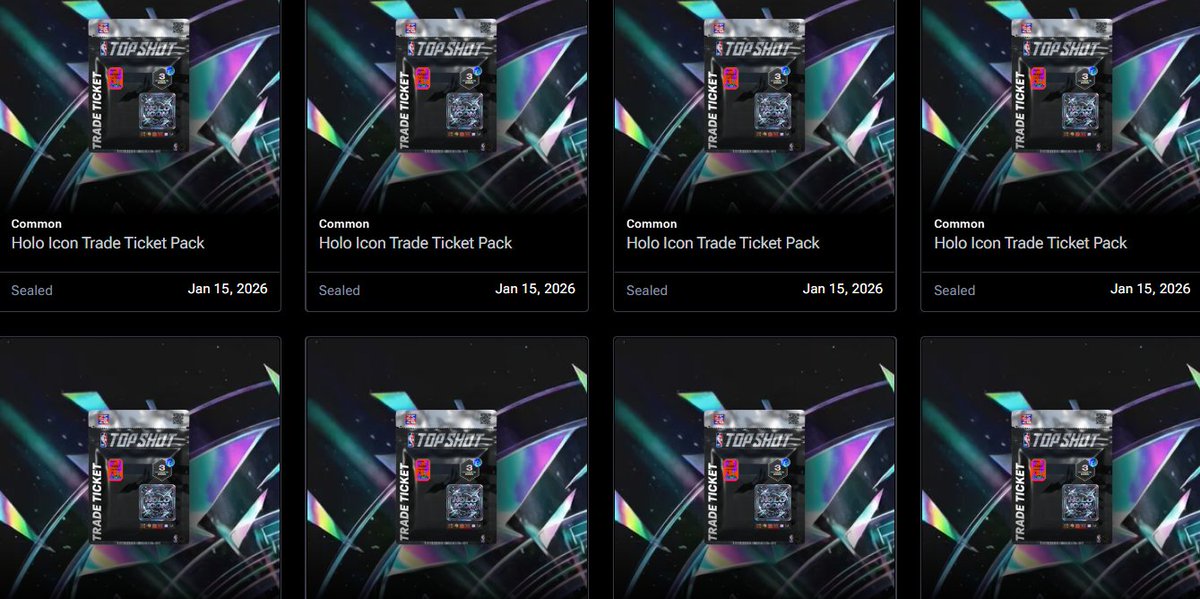 ℂ𝕠𝕟𝕥𝕖𝕤𝕥 #𝟚

I'm going to rip 8 <a href="/NBATopShot/">NBA Top Shot</a> Holo Icon Trade Ticket Packs tomorrow.. 

ᴡʜɪᴄʜ ᴛᴇᴀᴍ ᴡɪʟʟ ɪ ᴘᴜʟʟ ᴛʜᴇ ᴍᴏꜱᴛ ᴍᴏᴍᴇɴᴛꜱ ꜰʀᴏᴍ ᴏᴜᴛ ᴏꜰ 8 ᴛʀᴀᴅᴇ ᴛɪᴄᴋᴇᴛ ᴘᴀᴄᴋꜱ? ? (24 Moments)

(Note: if more than one person is correct, Random