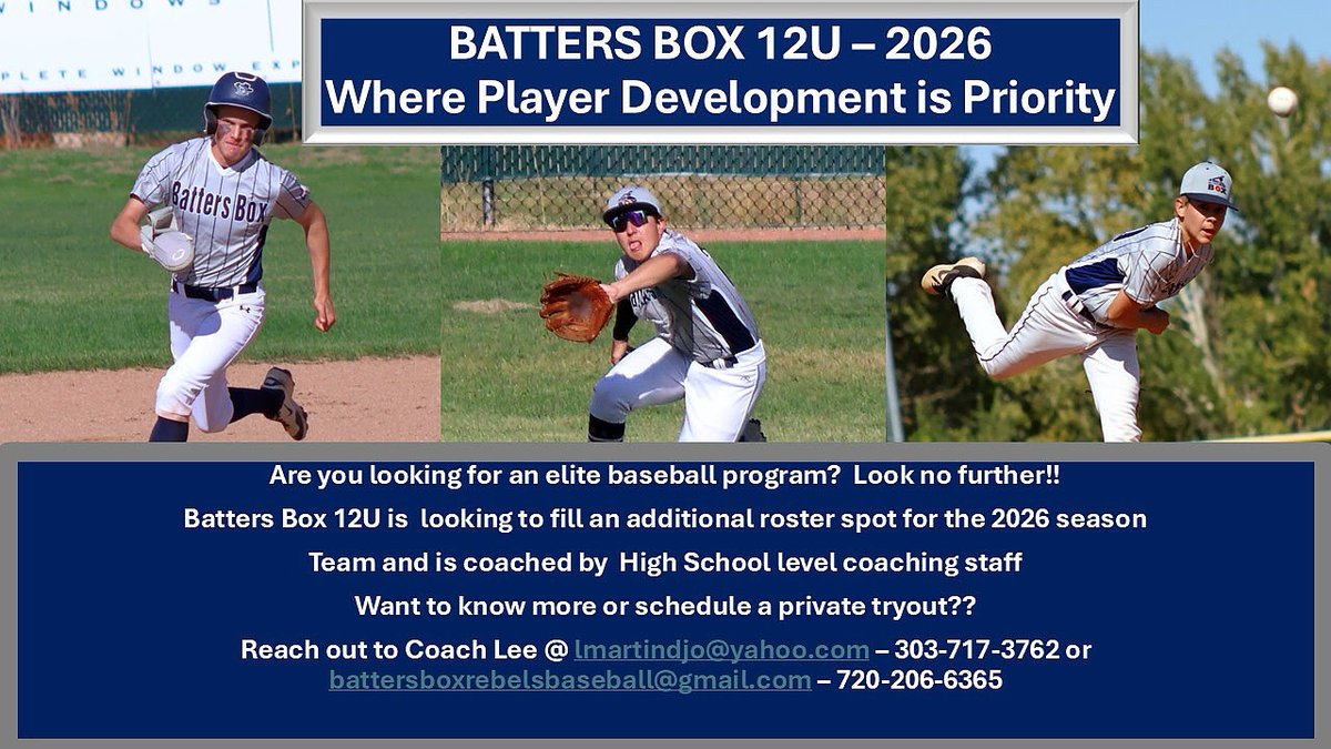 BoxBase1's tweet image. We are looking to add one 12U player to our 2026 tournament team.  DM us for a tryout.
🔥Indoor facility for Winter Practices
🔥Paid current HS coaches coaching the team
🔥 Low Cost
🔥Turf practice field
🔥All the training tools
🔥Fee’s cover everything 
🔥No Dad Coaches