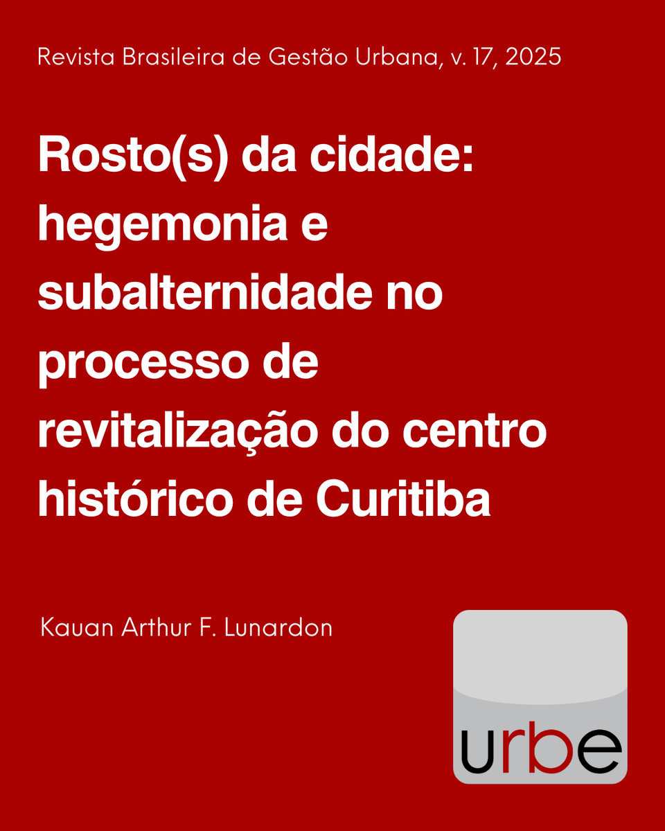 Revista Brasileira de Gestão Urbana tweet media