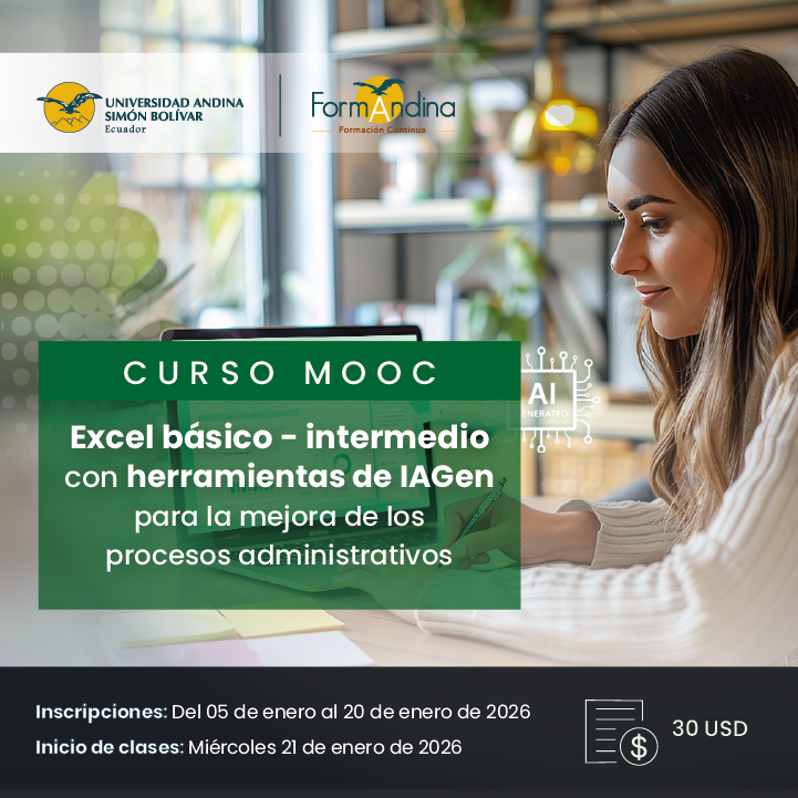 FormAndinaEc's tweet image. ⏰ El tiempo pasa, las oportunidades también.
Las inscripciones ya están abiertas y los cupos son limitados.
📊 Excel básico – intermedio
🤖 IA Generativa aplicada a procesos administrativos

👉 Inscríbete hoy mismo:
🔗 acortar.link/GKADUk
@uasbecuador