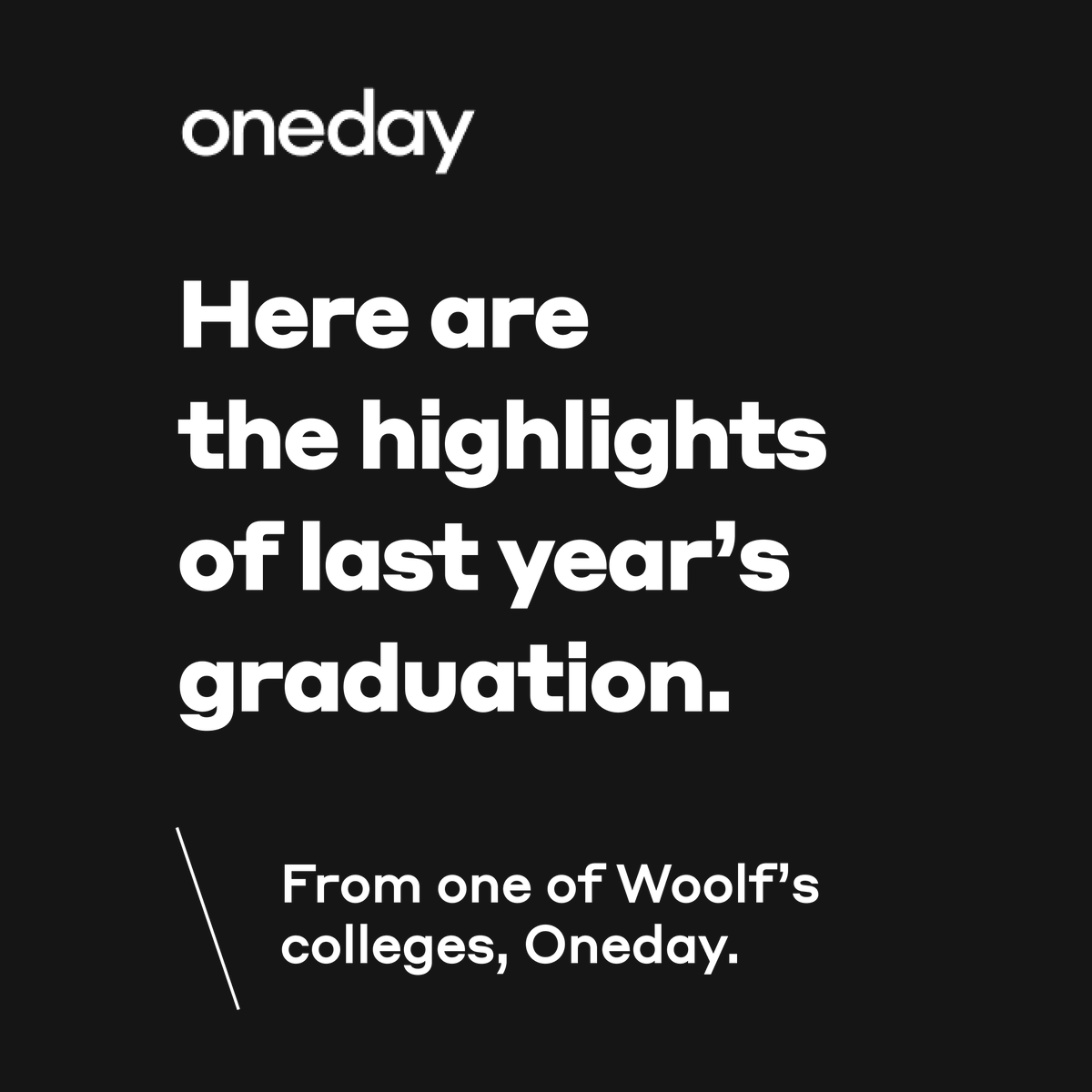 WoolfUniversity's tweet photo. At Woolf, we’re proud to support colleges like @OneDay_MBA that expand what an MBA can be: rigorous, practical, and deeply connected to real-world impact. Here are the highlights of their last year’s graduation. https://t.co/tBpgyypkYm
