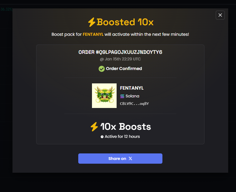 MoonXPosts's tweet image. Another 10 boosts 🔥🐉

This is just the start of the $FENTANYL chart. 

This is a meme with MILLIONS of views, 100s of thousands of snapchat uses.

And most importantly a funny meme and fits perfectly for Bonk.