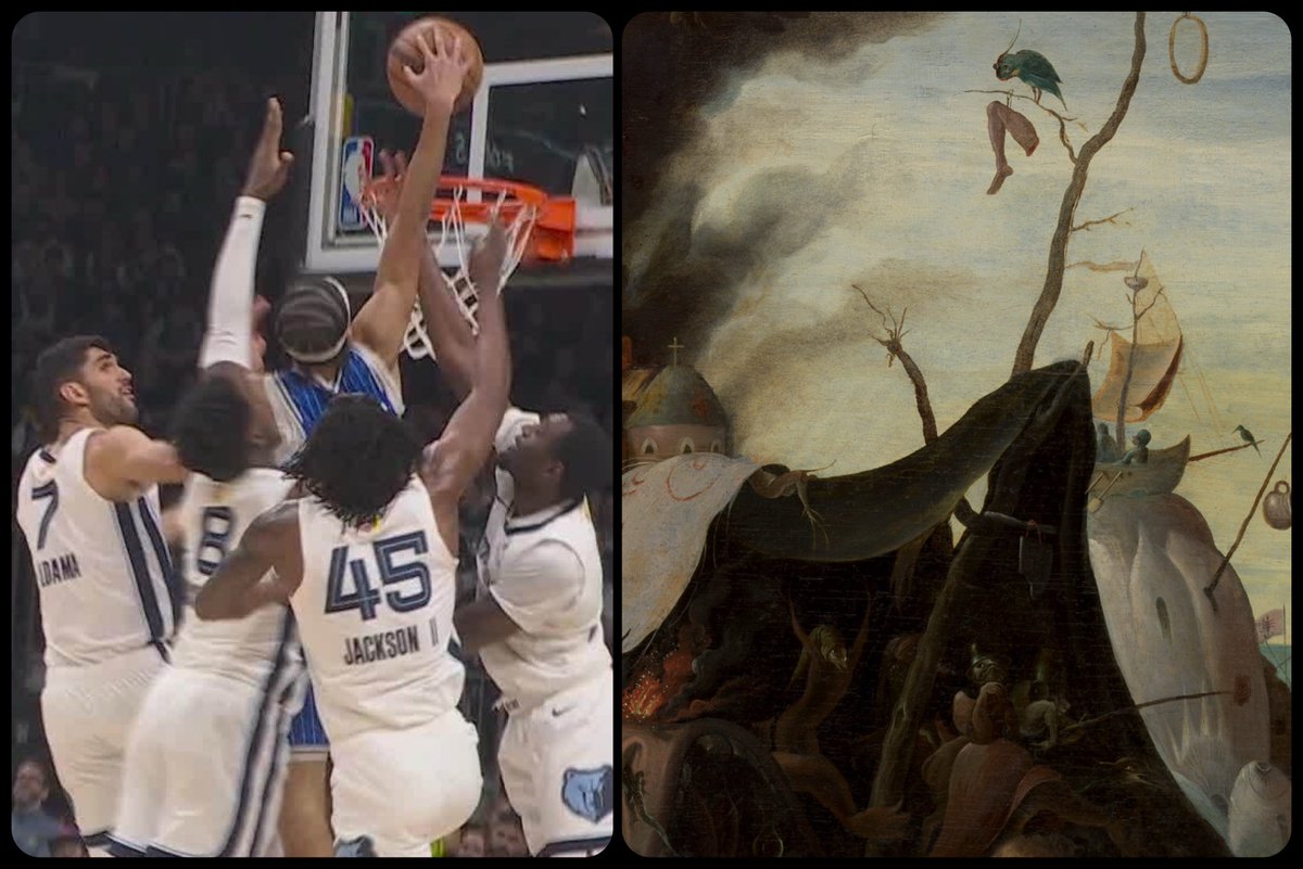 ArtButSports's tweet image. The Temptation of Saint Anthony (detail), attributed to Pieter Huys, 16th century