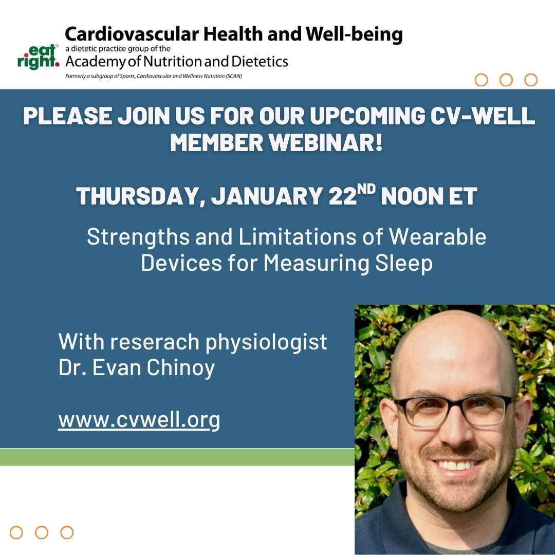 Join CV-Well on January 22nd at 12pm ET with Dr. Evan Chinoy. Wearables have become increasingly advanced, providing data on health domains including sleep. This webinar will examine the current landscape of wearables and their strengths and limitations for sleep measurement