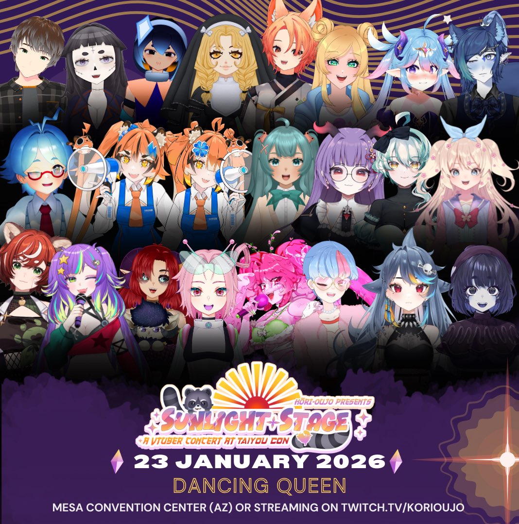 ☀️Thank you to the amazing participants in the group song DANCING QUEEN!☀️

Come see the SUNLIGHT STAGE concert in Mesa, AZ- or on Twitch!

📌Fri Jan 23rd @ 7:15pm MST / 6:15pm PST / 9:15pm EST

Free ticket reservation + Massive thank you to our performers⬇️