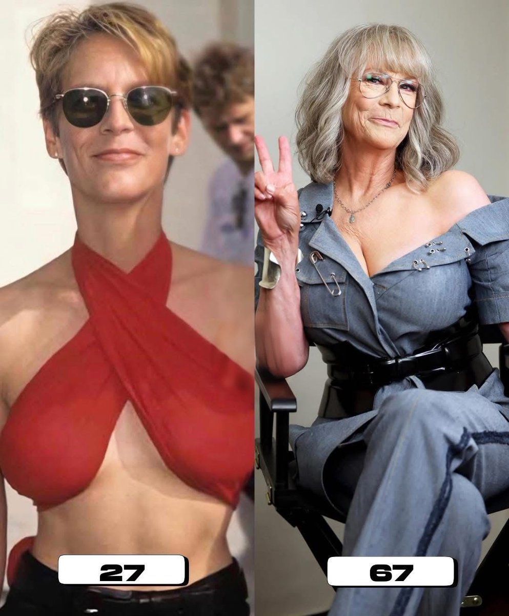 modernhistory's tweet image. Jamie Lee Curtis Evolution