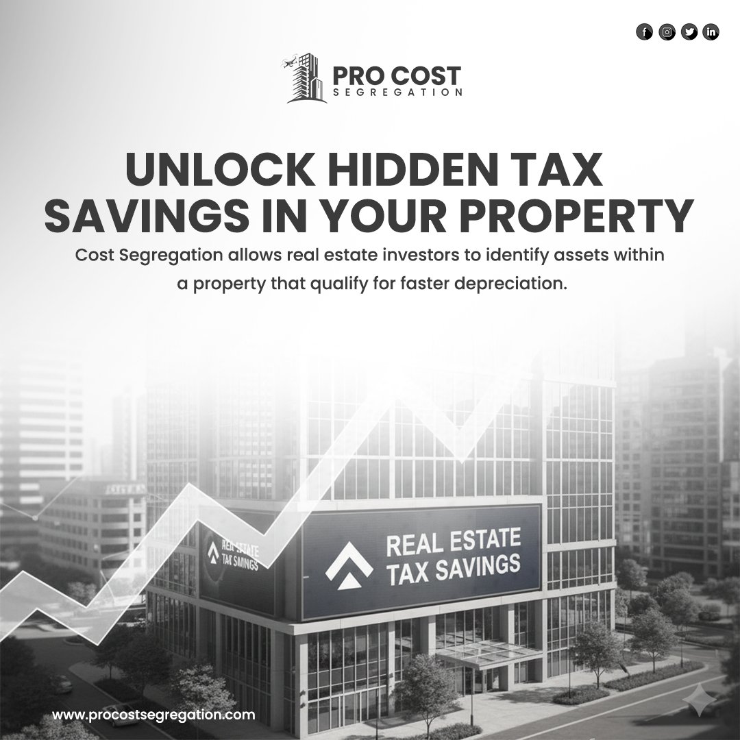 ProSegregation's tweet photo. @recostseg Unlock hidden tax savings in your property.
Cost Segregation helps real estate investors accelerate depreciation and improve cash flow—legally and strategically.
website: https://t.co/PtxVQuMWFL #CostSegregation #TaxSavings #RealEstateInvesting #PropertyInvestment https://t.co/cIEl9A1coz