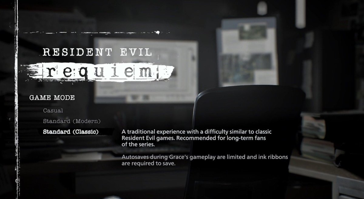 Spectra_O1's tweet image. 🔹| 260116

لعبة Resident Evil Requiem ستتضمن عدة خيارات لمستوى الصعوبة:

-Casual

-Standard (Modern)

-Standard (Classic): عند اللعب بشخصية Grace ستحتاج إلى Ink Ribbons لإجراء الحفظ كما في الأجزاء الكلاسيكية.