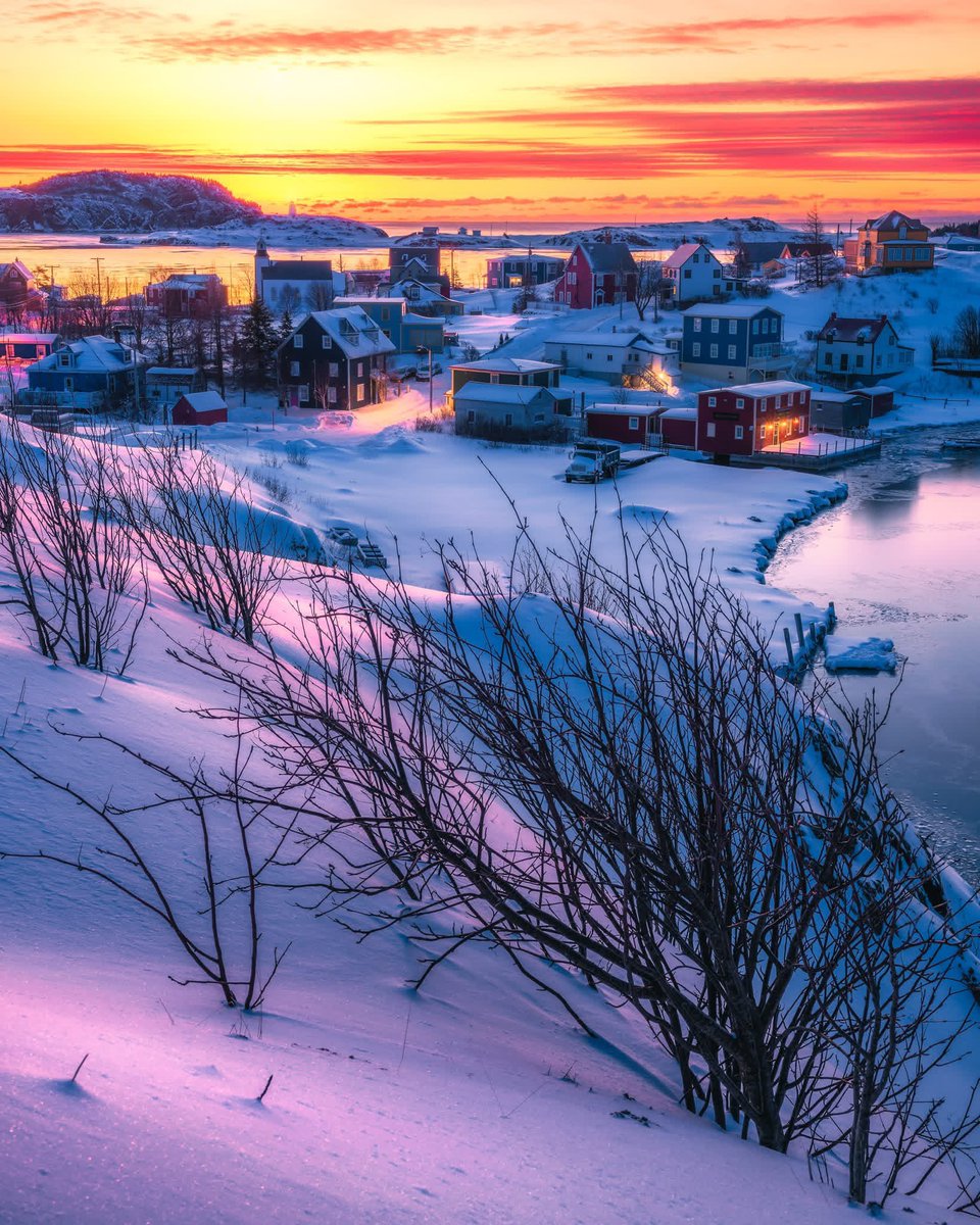 Colourful winter sunrise at Trinity Newfoundland, Canada. 🇨🇦