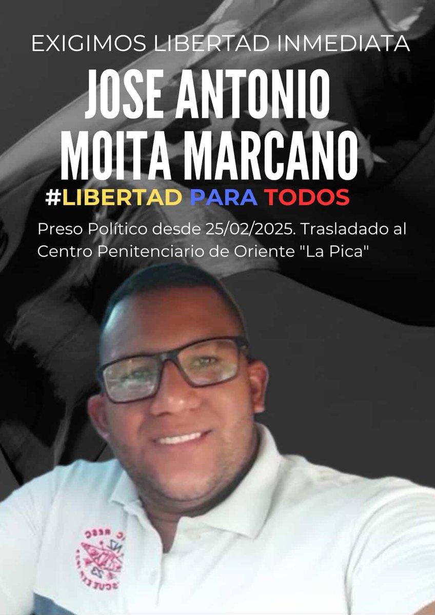 MundarayZair's tweet image. #Estoescriminal José Antonio Moita colocó en su estado de WhatsApp un llamado a "cacerolazo", pidió a la gente tomar una olla y una cuchara y expresar su descontento. El fiscal de la tortura @TarekWiliamSaab ordenó acusarlo por instigación al odio y va para un año preso en la…