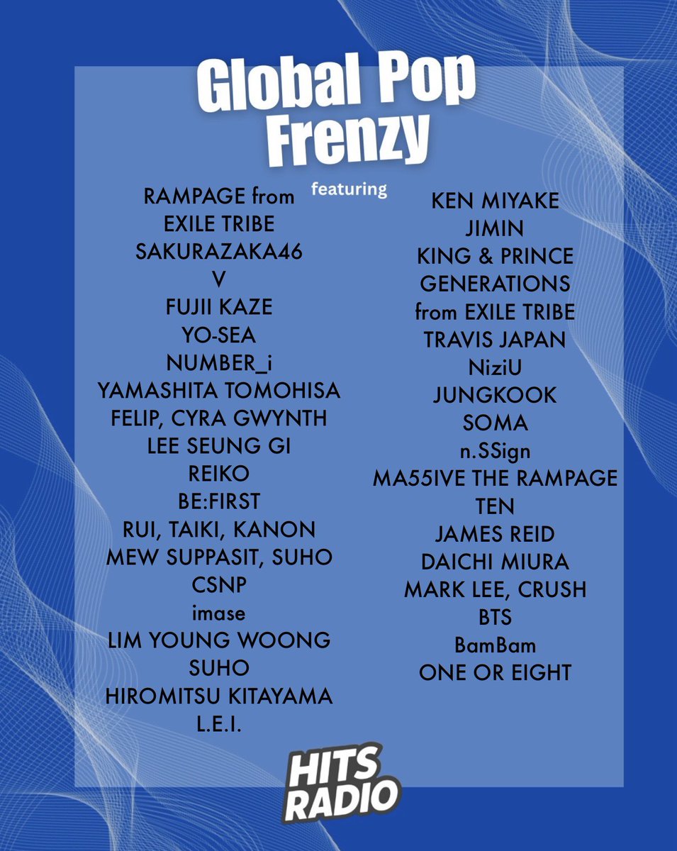 HitsRadioCanada's tweet image. Tonight’s #GlobalPopFrenzy may be a shorter, but it’s still loaded with the artists and songs you keep close to your heart. Two hours where every track feels familiar, every moment feels shared, and the music does exactly what it’s meant to do — bring us joy!☺️

We’d love to have