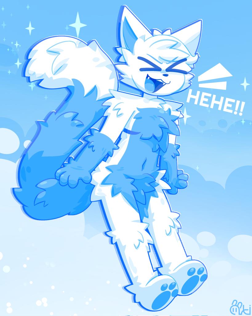 artifyber's tweet image. DAY 747 - A very fluffy Foxxo