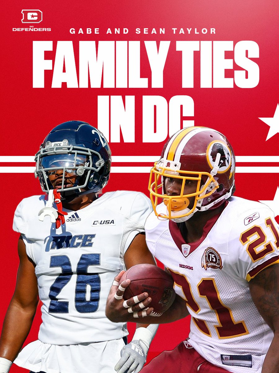 UFLDefenders's tweet image. DC is Taylor made. 

A legacy continues. Gabe Taylor, brother of @Commanders legend Sean Taylor, joins the Defenders.

#UFLDraft