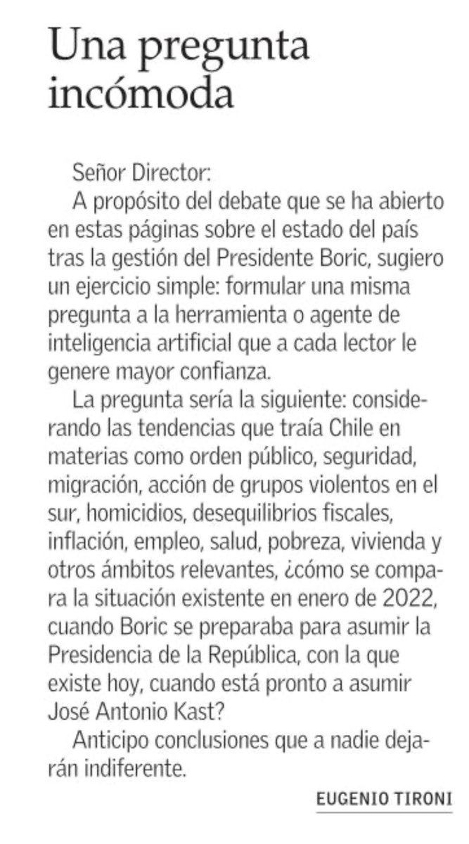 ccifuentesh's tweet image. @eugeniotironi tratando de hacer que flote su discurso de la estabilización con comparaciones erradas. El punto es que lo mal que estaba Chile en marzo de 2022 era consecuencia, sobre todo, de los que llegaron al gobierno en esa fecha: