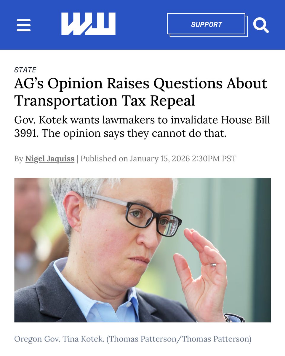 🚨 BREAKING: A 1935 legal opinion just blew up <a href="/TinaKotek/">Tina Kotek</a>'s repeal push. Once a referendum is invoked, the Legislature has NO legal authority to repeal it. The Constitution requires an election. 250,000+ Oregonians demanded a vote and they will get one. wweek.com/news/state/202…