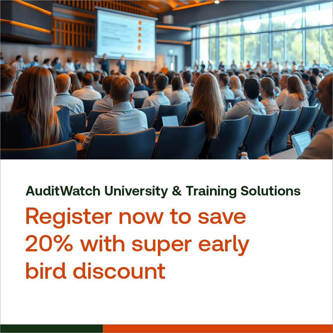 Super Early Bird Pricing is live for AuditWatch University &amp; Training Solutions, save 20% when you register now! Earn CPE credits with expert-led training built specifically for audit professionals. Register now: ow.ly/ypsl50XSIrb
