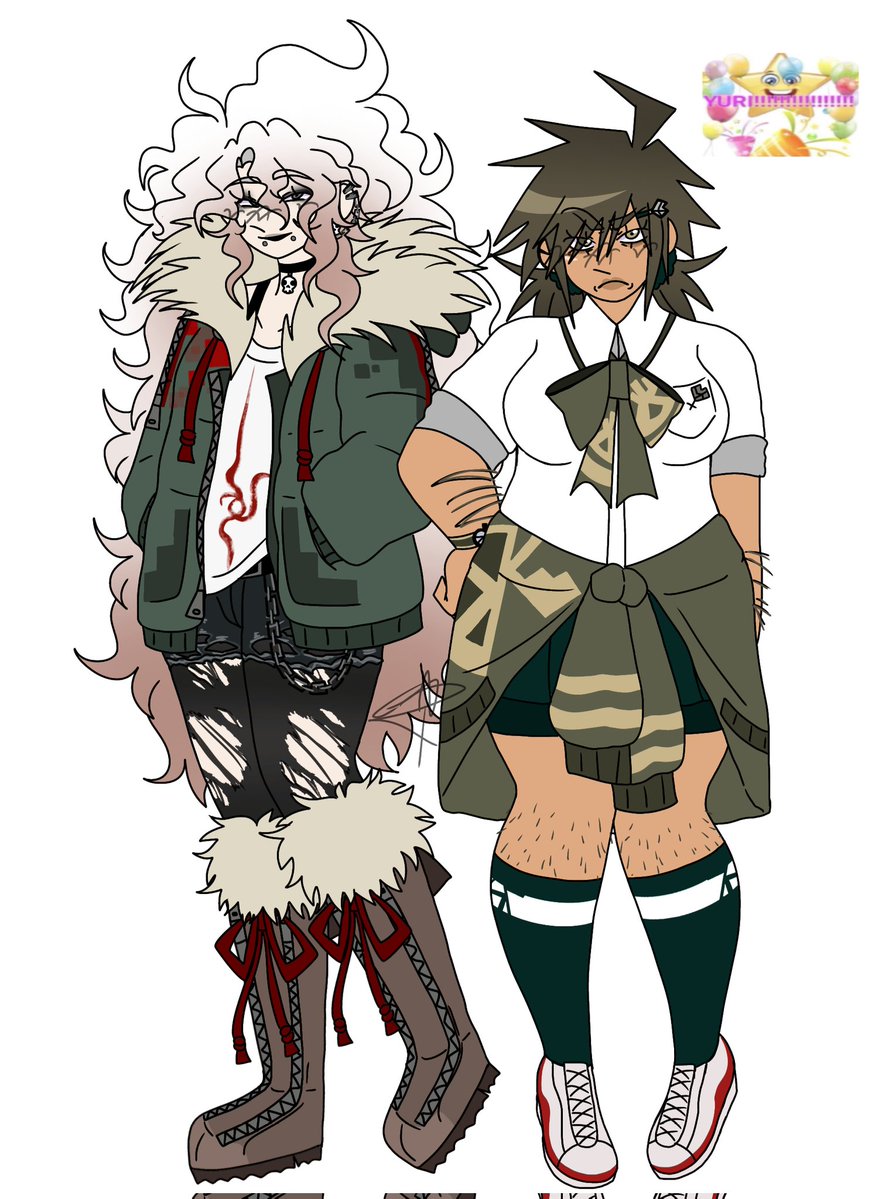 maenavigo's tweet image. nagito and hajime genderswap yuri 😜
#danganronpa #komahina