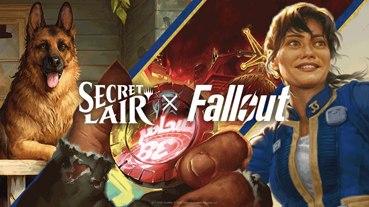 MTGSecretLair's tweet image. ATTENTION VALUED VAULT DWELLERS: We have new #MTGxFallout cards to enhance your recreational experience! This drop includes cards that bring characters from Prime Video’s Fallout series to Magic for the first time, along with 3 new-to-Magic designs, releasing on 1/26.