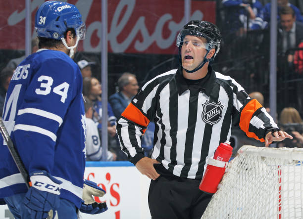 ScoutingTheRefs's tweet photo. Toronto Maple Leafs vs. Vegas Golden Knights get refs Corey Syvret (#23) and Garrett Rank (#7) with James Tobias (#61) and Trent Knorr (#74) on lines 
https://t.co/Hk0zi076L6 
@MapleLeafs  @GoldenKnights #LeafsForever #VegasBorn #TORvsVGK #Leafs #Vegas #NHL https://t.co/3g1kACOPw0