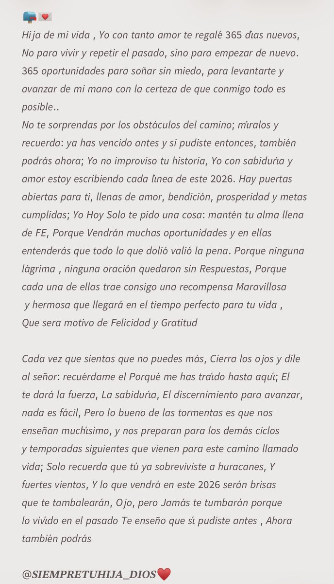 💌

—𝑻𝒆𝒏𝒈𝒐 𝒖𝒏 𝒎𝒆𝒏𝒔𝒂𝒋𝒆 𝒅𝒆𝒍 𝑪𝒊𝒆𝒍𝒐 𝒑𝒂𝒓𝒂 𝒕𝒊…

ᴰᴵᴼᔆ  ᵀᴱ   ᴿᴱᴳᴬᴸᴼ  ³⁶⁵   ᴰᴵᴬᔆ   ᴸᴸᴱᴺᴼ  ᴰᴱ 
              ᴹᵁᑦᴴᴬᔆ  ᴼᴾᴼᴿᵀᵁᴺᴵᴰᴬᴰᴱᔆ 
                                    ❤️‍🩹