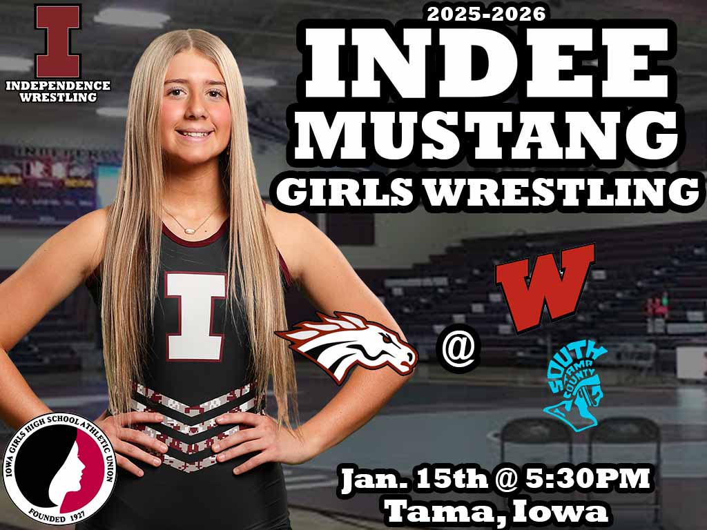 IndeeWrestling's tweet image. The Independence boys and girls teams head to South Tama tonight to take on South Tama and Williamsburg.  Wrestling starts at 5:30PM! #iahswr 

Follow Boys: 
trackwrestling.com/tw/seasons/Loa…

Follow Girls: trackwrestling.com/tw/seasons/Loa…