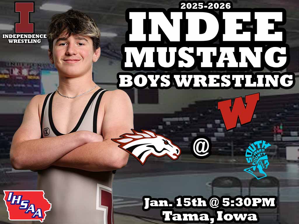 IndeeWrestling's tweet image. The Independence boys and girls teams head to South Tama tonight to take on South Tama and Williamsburg.  Wrestling starts at 5:30PM! #iahswr 

Follow Boys: 
trackwrestling.com/tw/seasons/Loa…

Follow Girls: trackwrestling.com/tw/seasons/Loa…