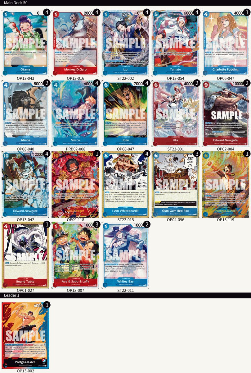 JonatanMS8's tweet photo. 5-0 today at locals with Ace 😀

Need to change the list but it was fine today 

R1 - Buggy ✅
R2 - Luffy op13 ✅
R3 - Doffy op14 ✅ 
R4 - Imu ✅
R5 - Zoro op12 ✅ https://t.co/RdO8Sf1Fqz