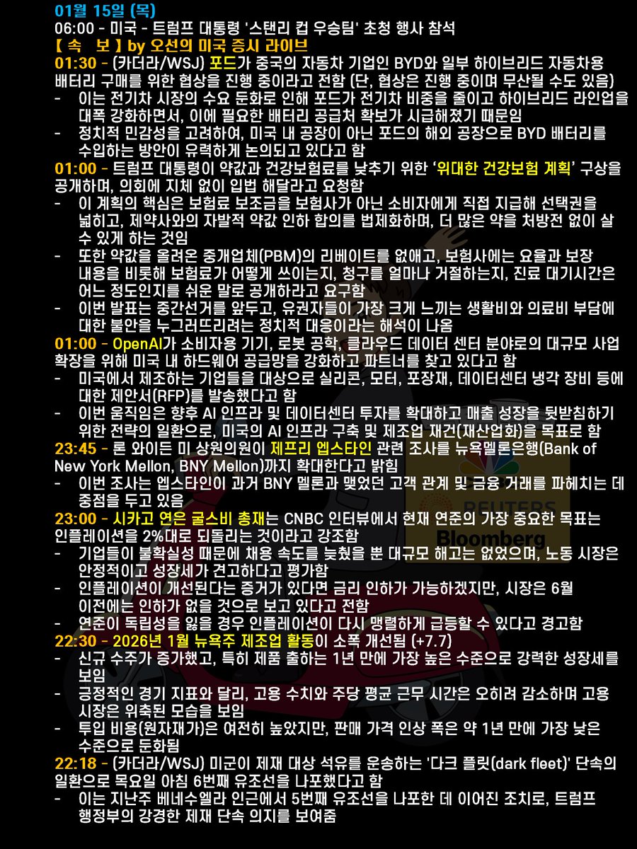 오선의 미국 증시 라이브 (@FuturesnowNews) / Highlights / X