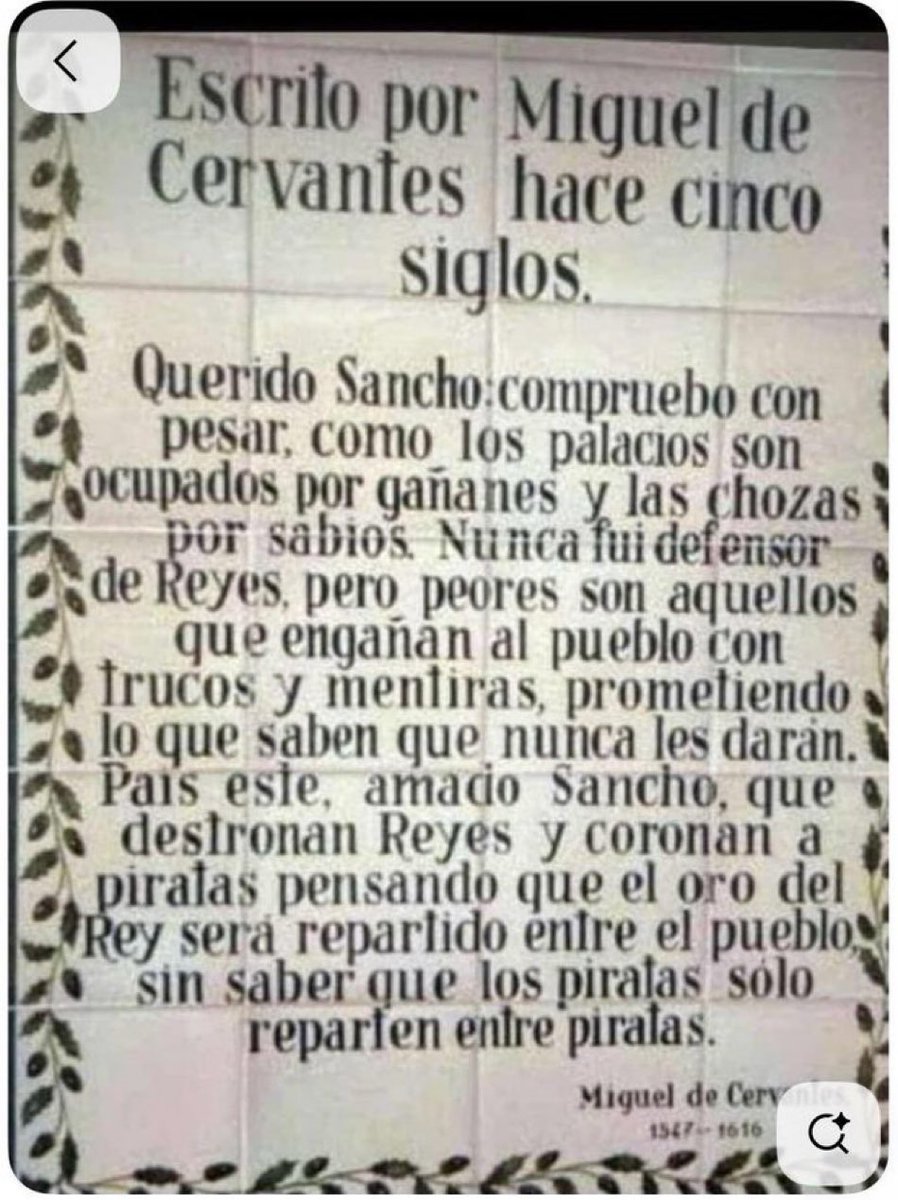 Hace 500 años  el Quijote lo dijo, y no aprendemos, hay muchos que siguen cayendo en la misma estafa de la “redistribución de la riqueza”
