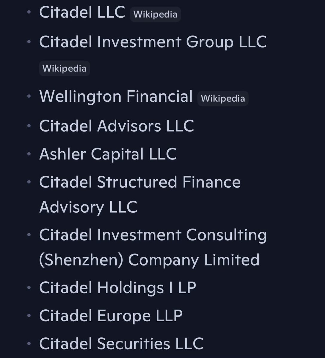 Venturinglist's tweet image. $GME Citadel setting stock prices while operating all these entities like Palafox Trading, Wellington fund, on and on and on, is like selling your house to your own realtor/broker, who is also trying to buy every house in your neighborhood for their own families and portfolio.