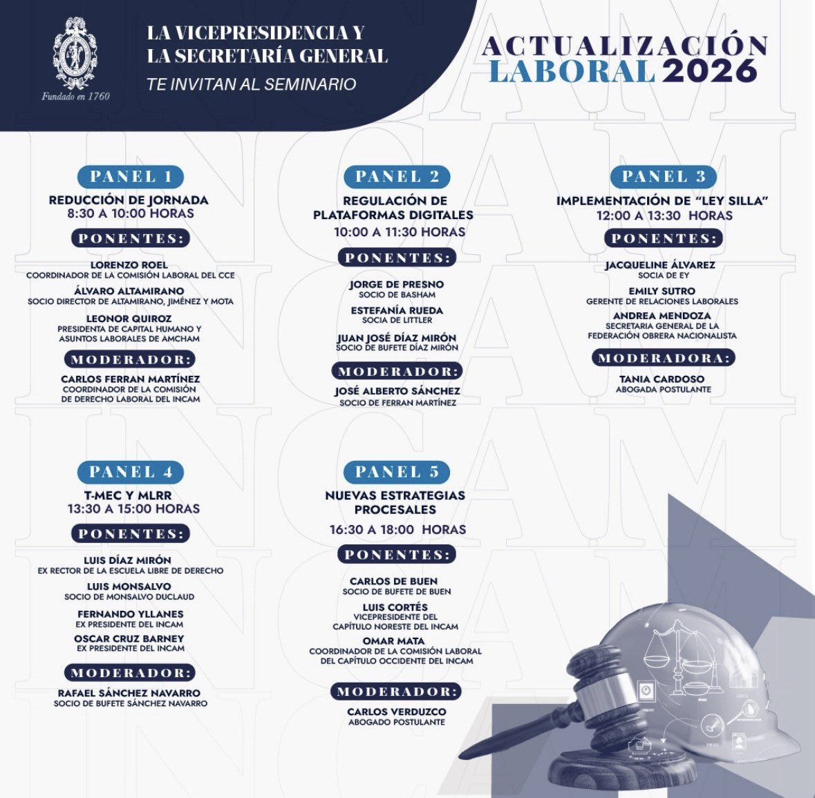 ¡ Nos vemos el Jueves 12 de Febrero en la Actualización Laboral 2026 del INCAM !