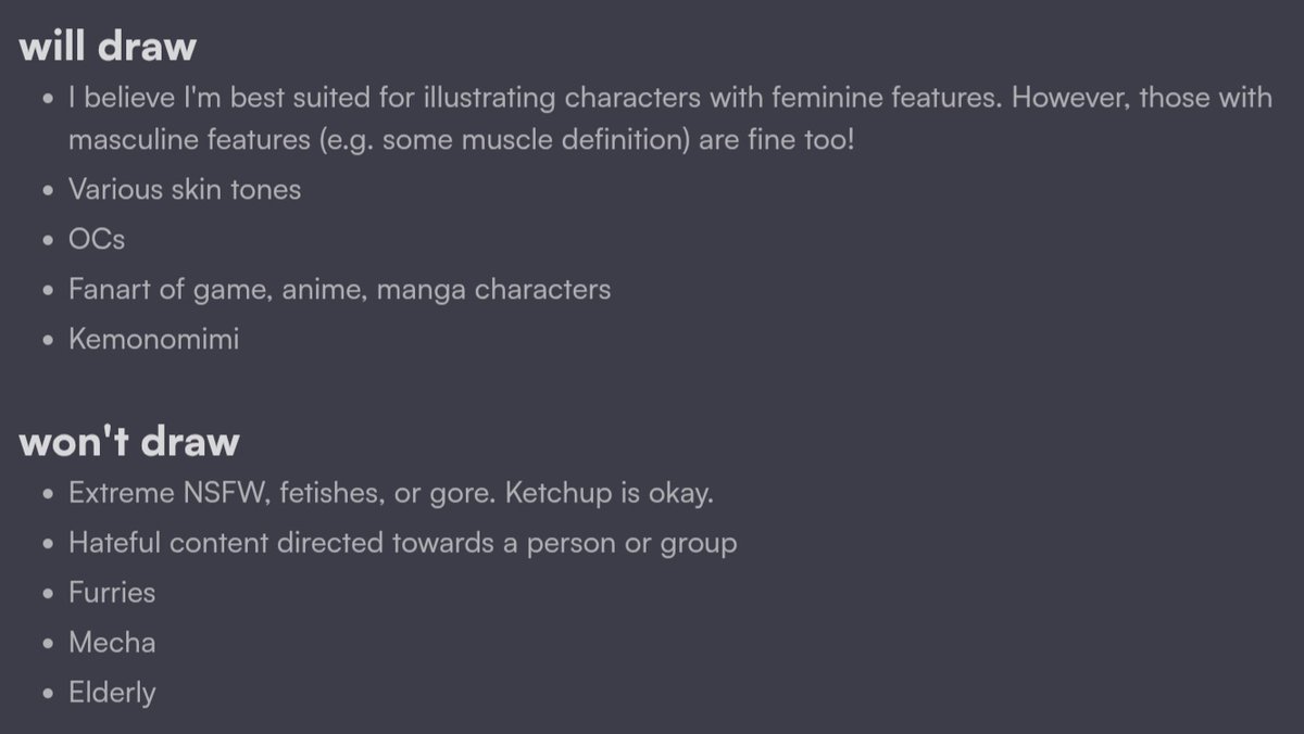 laqry's tweet image. art raffle time!

• 2 winners of a fully-rendered character illust (no bg)
• RT &amp;amp; follow + comment below a character (do take a look at what i will and won't draw below)

winners are announced the 1st of February. do not forget