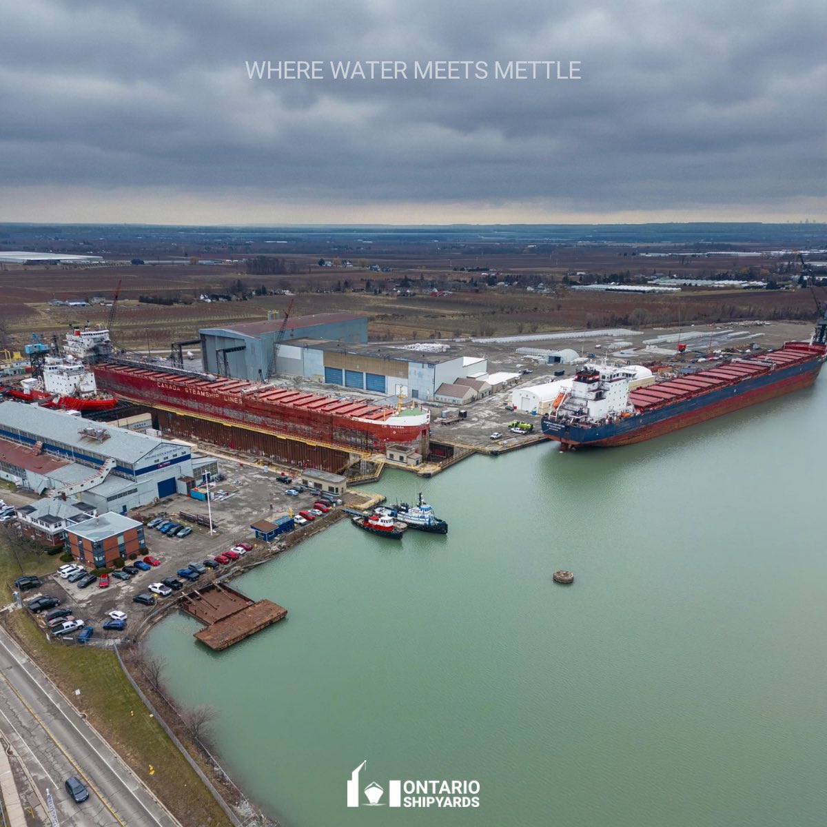 ONShipyards's tweet photo. 2026 is shaping up to be another busy winter at the Port Weller Dry Docks, with two commercial repair projects scheduled as well as the continuation of the CCGS Terry Fox Vessel Life Extension. + https://t.co/rqVdRcJwAc