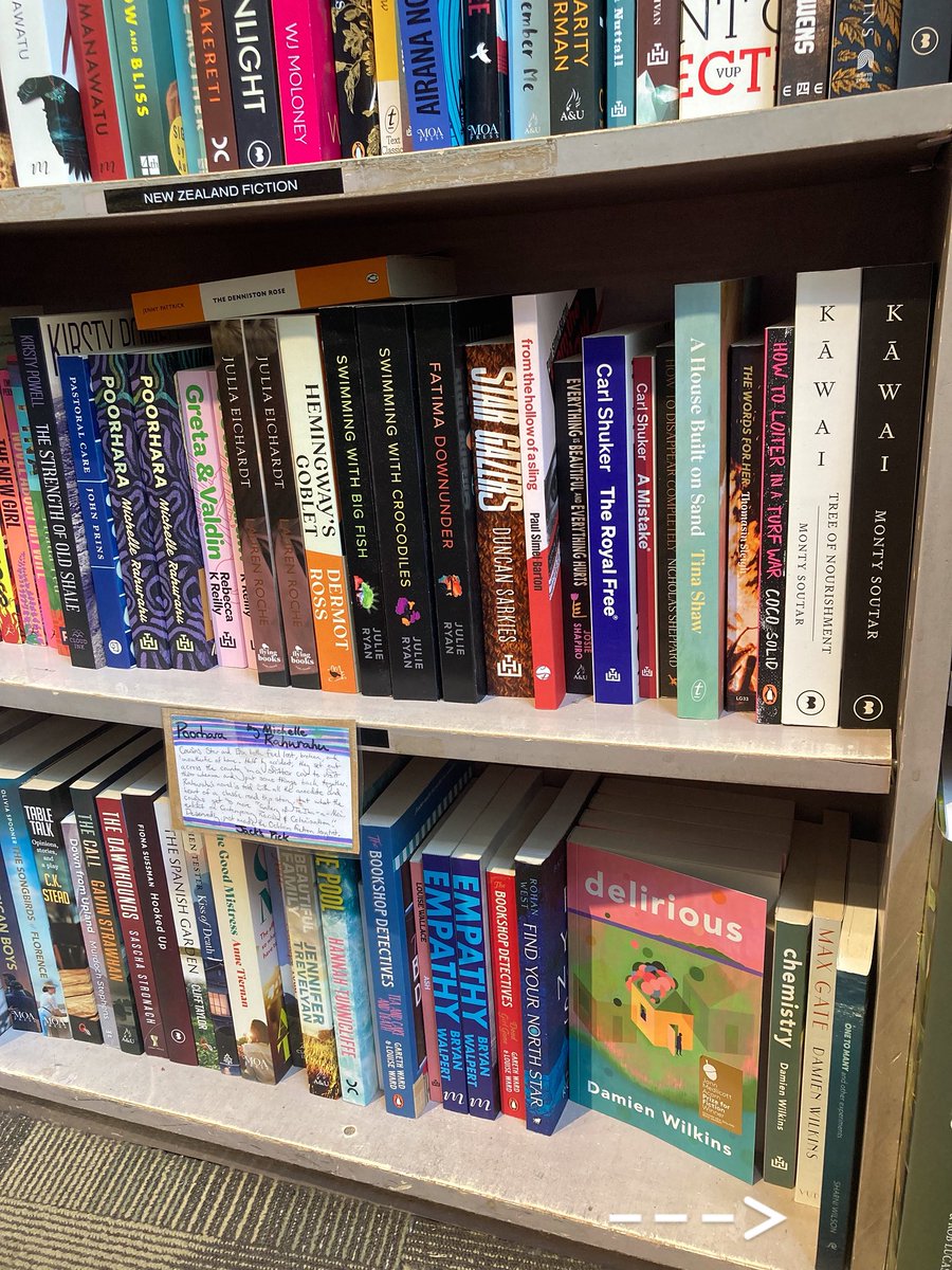 Spotted my book in @unitybooksauckland in some really good company 😍 So happy I made it on this shelf! Sometimes I love being a W... 

#startingfromthebottom #writerlife #nzfiction #damienwilkins