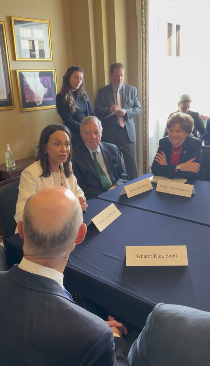 It was great to see my friend and tireless freedom fighter, <a href="/MariaCorinaYA/">María Corina Machado</a>, and thank her in person for everything she has done to bring a new day of hope to Venezuela.

We will continue working together with <a href="/POTUS/">President Donald J. Trump</a> and <a href="/SecRubio/">Secretary Marco Rubio</a> until that day comes for Venezuela.