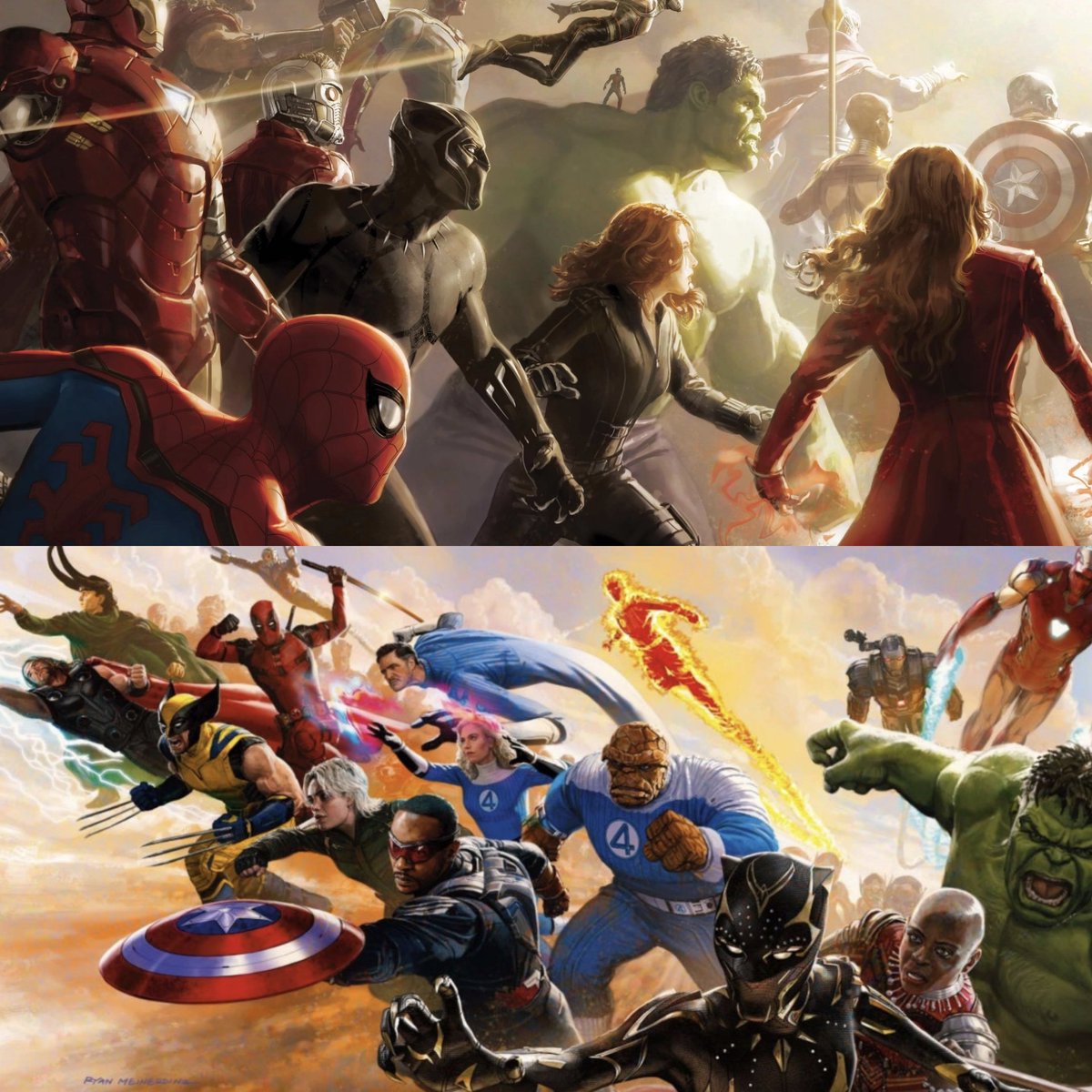 MCUFilmNews's tweet photo. Infinity Saga and Multiverse Saga Art by Ryan Meinerding. https://t.co/qzfs9kUSu3