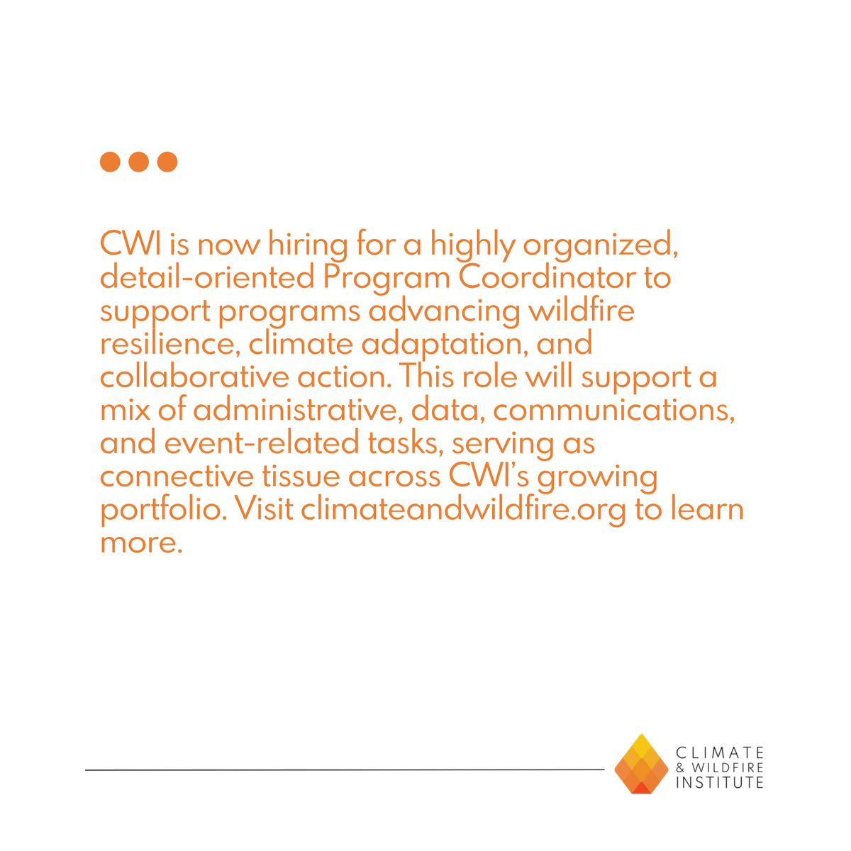 Climate & Wildfire Institute tweet media