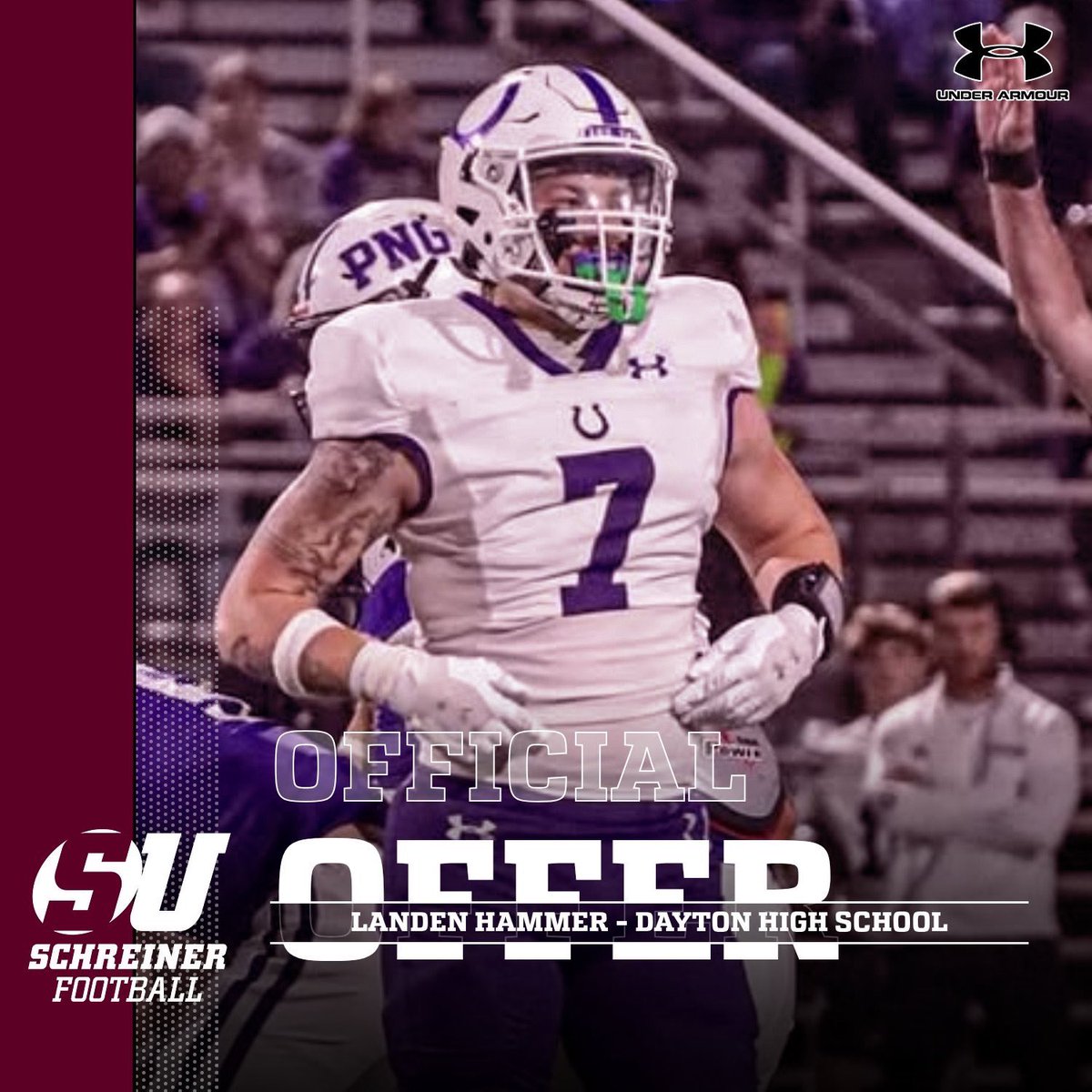 HammerLanden's tweet photo. After a great conversation with coach @CoachLeatherman im very blessed to receive my 4th offer from @SchreinerFB 
#AGTG https://t.co/sQmrL6jq13