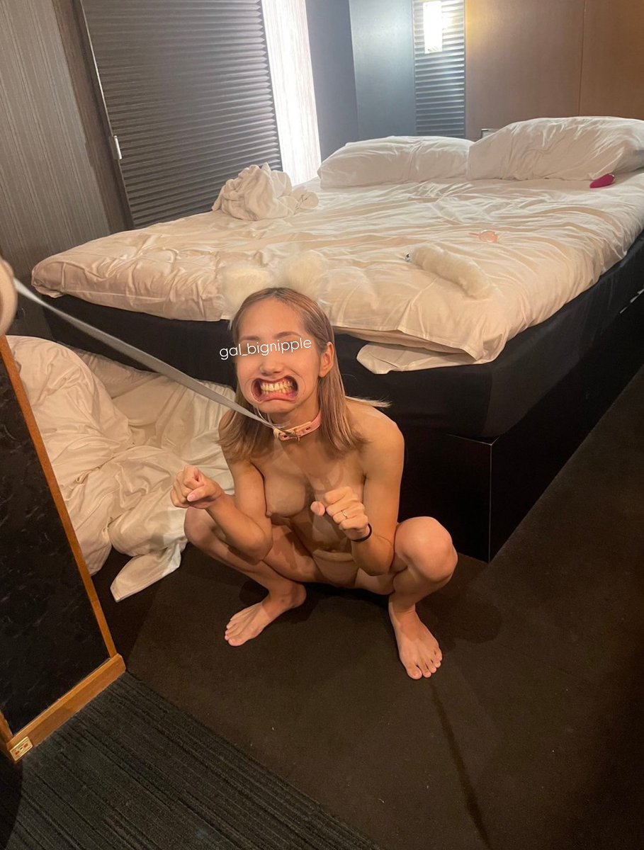 gal_bignipple's tweet photo. 【調教後のその後】
【これがこう:表はインスタ万垢になれるよう頑張ってるギャル妻→裏は肉便器】

昼から夕方にかけて3〜４時間みっちりと調教

その後は夜ご飯を食べ、休憩してから8時、9時ぐらいから貸し出ししてます。
貸し出しは月1で調教後の夜っていうのが決まりになってます！

調教時にあまりチンコをあげないのは貸し出しの時に欲望を解放させたいからです。

嫁公認のオーナーさんに渡して、密会内容は自由にしてます。
＊数人呼ぶらしい

話聞くと脅迫スイートルームみたいな感じ。

基本首輪に鼻フック、目隠し。
貸し出し後はペットとして飼われてるかも。
＊尻尾つけて帰ってくるときもある。

オーナーさん曰く、感度がバグってて、何しても逝き続けるしチンコに従順らしい。

帰ってきたマンコにはしっかり中出しされてる。
それを膣拡張しながら掻き出して、上書き大量中出し。

これが一連の流れです！
これを月1でやってたんで、嫁の成長が凄いんです🥰

マスク姿モザなしでファンサイトで公開しようか悩む😕
たくさんコメント、ラブリツしてくれたら載せるかも😋