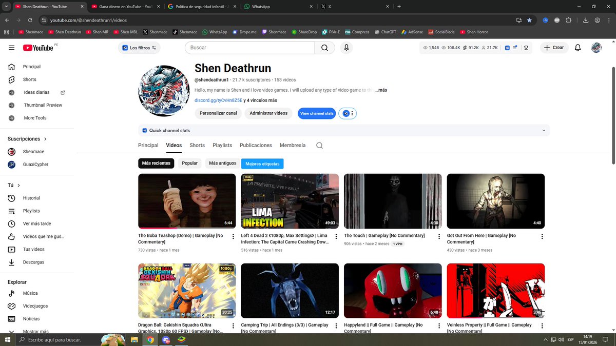 Necesito una solución a la monetización de mi canal Shen Deathrun ya que el día de hoy fue desmonetizado por "sexualización a menores",adjunto el tipo de contenido que se sube ahí, todos son videojuegos de terror de la página itch.io, por favor

<a href="/YouTubeLATAM/">YouTube Latinoamérica</a>