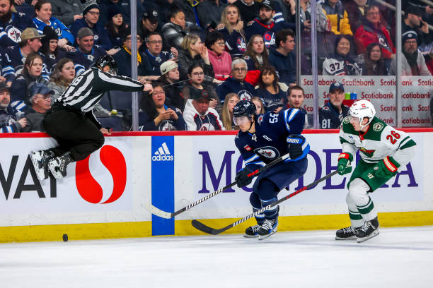 ScoutingTheRefs's tweet photo. Winnipeg Jets vs. Minnesota Wild get refs Gord Dwyer (#19) and Morgan MacPhee (#43) with Tyson Baker (#88) and CJ Murray (#68) on lines
https://t.co/Hk0zi076L6
@NHLJets @mnwild #GoJetsGo #MNWild #WPGvsMIN https://t.co/R470bcsO7n