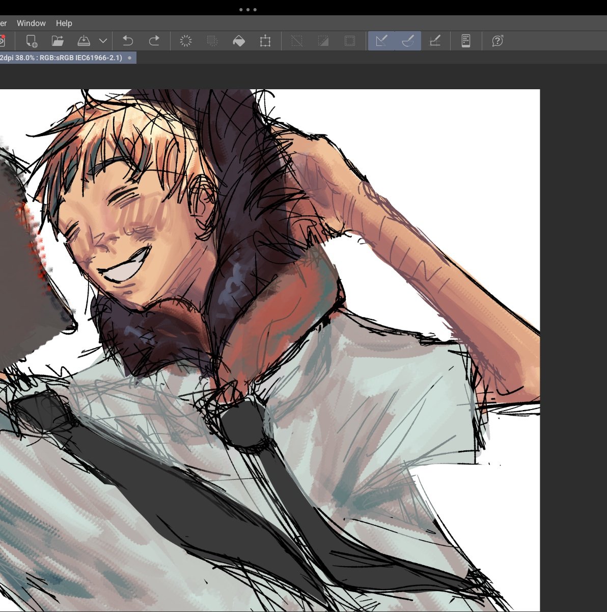 Sadarmaaa's tweet image. I won't finish this sketch, but i like this part #spkenny