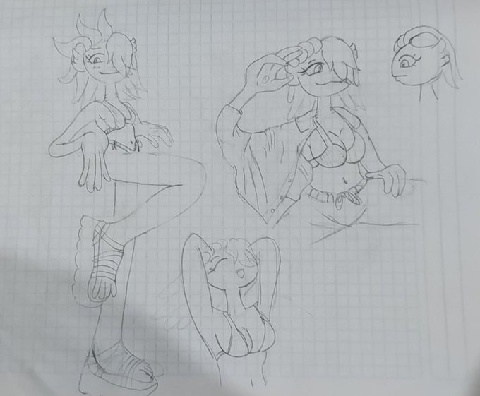 Boceto si de Ámbar a Lápiz.
Por si se lo preguntan, ella tiene 19 años. Casi los 20. Es como casi 2 años mayor que Ruby.
Para mí Ruby Tiene 17 años.
#RubyGillman #OC #TennageKraken